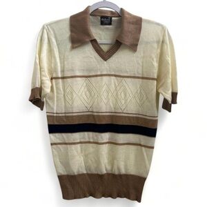 Vintage 70s Studio One by Campus Striped Collared Pullover Shirt Men's Size  M